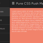 Off-canvas Push Menu In Pure HTML / CSS