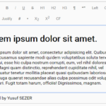 Simple Extensible WYSIWYG Editor – ysEditor.js