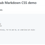 CSS Library To Replicate The GitHub Markdown Style – markdown.css