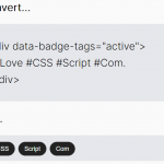 Convert #hashtags Into Tags – Badge-Tags.js