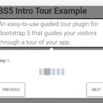 Easy Guided Tour Plugin For Bootstrap 5 – bs5-intro-tour