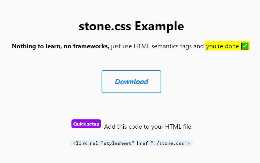 Mobile-friendly Class-Less Framework - stone.css | CSS Script