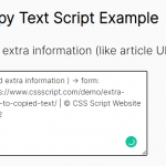 Add Extra Information To Copied Content – Copy Text Script