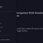 Responsive Sidebar Navigation With Hamburger Toggle Button