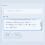 Easy Multi-step Form Component For Bootstrap 5