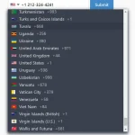 International Telephone Input With Flags And Dial Codes