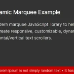 Dynamic Marquee-like Text Scroller In Vanilla JavaScript