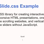 CSS Only Presentation Library – slide.css