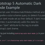 Implement Automatic Dark Mode In Bootstrap 5 With JS