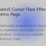 Customizable Cursor Flare Effect In JavaScript – Flare.js