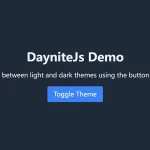 Smooth Dark & Light Mode Toggling Library for Web App – DayniteJS