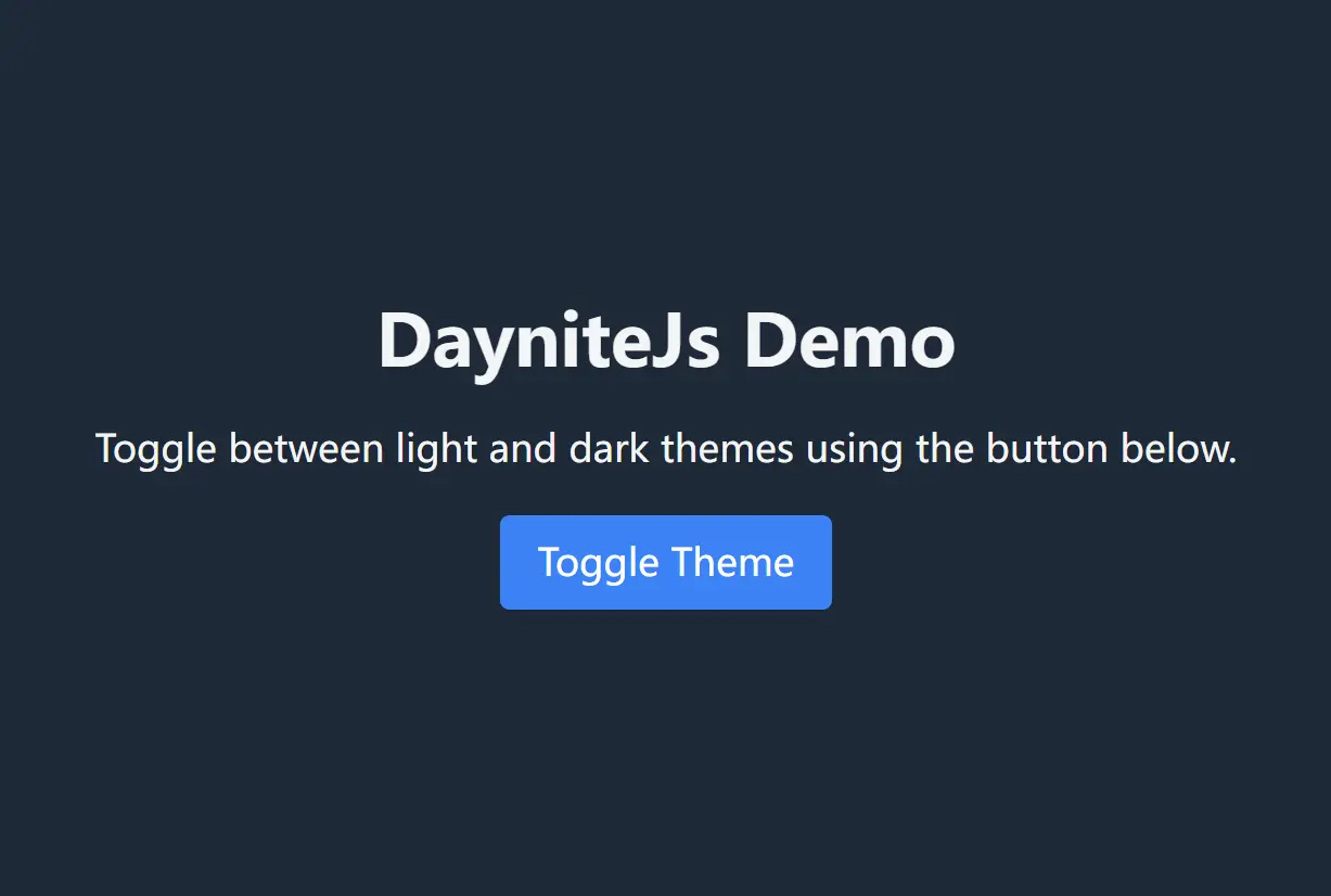Smooth Dark & Light Mode Toggling Library for Web App - DayniteJS | CSS ...