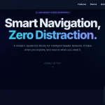 Smart Scroll-Aware Header Navigation Library – Peek.js