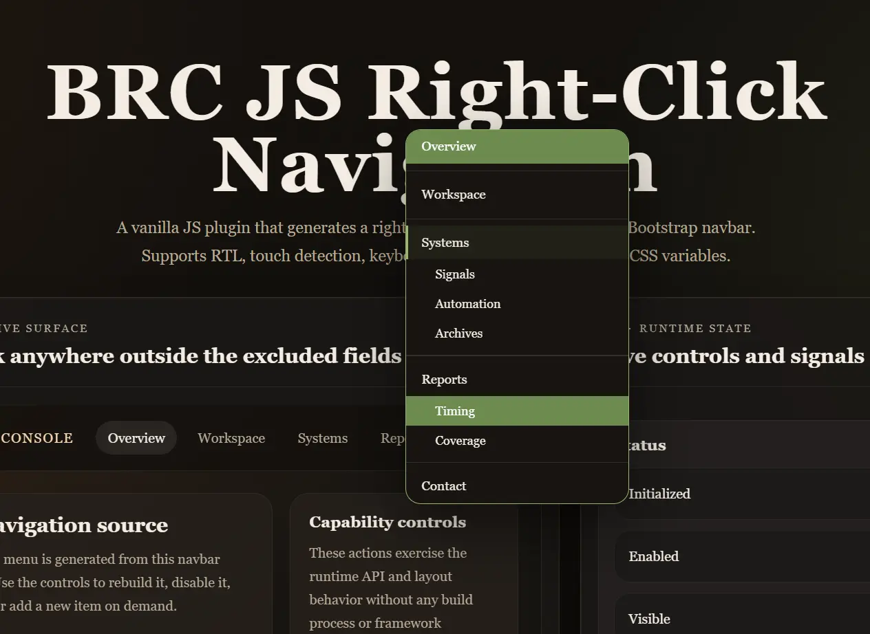 Navbar-Synced Context Menu for Bootstrap 5 - BRC JS | CSS Script