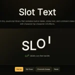 slot-text.js: Text Roll Animation for UI Labels