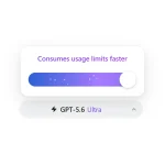 AI Model Effort Selector with Magnetic Step Slider – ChatGPT Model Selector